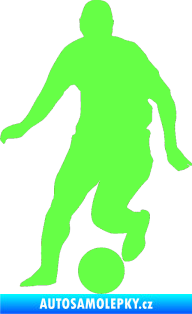 Samolepka Fotbalista 046 levá Fluorescentní zelená