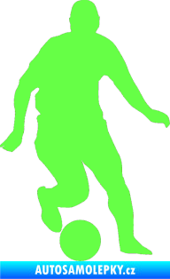Samolepka Fotbalista 046 pravá Fluorescentní zelená