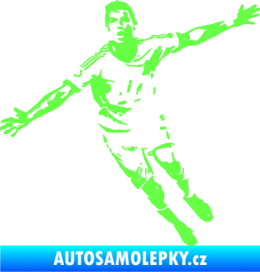 Samolepka Fotbalista 047 levá Fluorescentní zelená