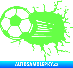 Samolepka Fotbalový míč 005 levá Fluorescentní zelená
