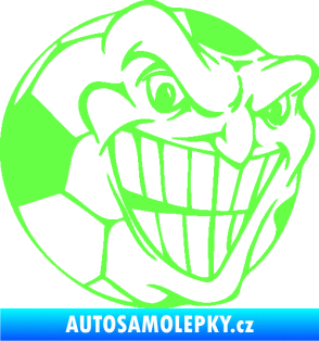 Samolepka Fotbalový míč 002 pravá Fluorescentní zelená