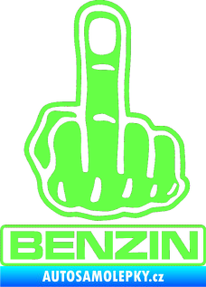 Samolepka Fuck off benzín Fluorescentní zelená