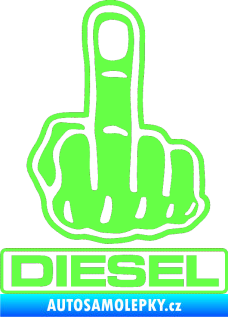Samolepka Fuck off diesel Fluorescentní zelená