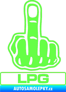 Samolepka Fuck off LPG Fluorescentní zelená