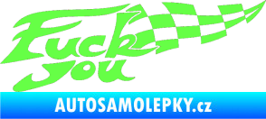 Samolepka Fuck you Fluorescentní zelená
