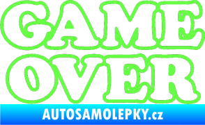 Samolepka Game over nad sebou 001 Fluorescentní zelená