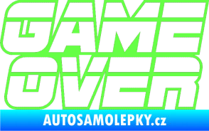 Samolepka Game over nad sebou 002 Fluorescentní zelená