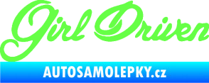 Samolepka Girl driven Fluorescentní zelená