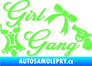 Samolepka Girl gang 001 Fluorescentní zelená