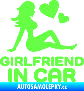 Samolepka Girlfriend in car Fluorescentní zelená