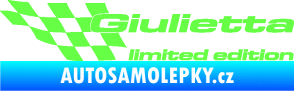 Samolepka Giulietta limited edition levá Fluorescentní zelená