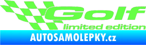 Samolepka Golf limited edition levá Fluorescentní zelená