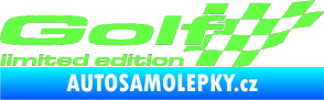 Samolepka Golf limited edition pravá Fluorescentní zelená