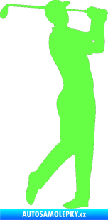 Samolepka Golfista 001 pravá Fluorescentní zelená