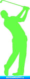 Samolepka Golfista 002 pravá Fluorescentní zelená