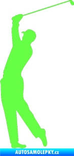 Samolepka Golfista 003 levá Fluorescentní zelená