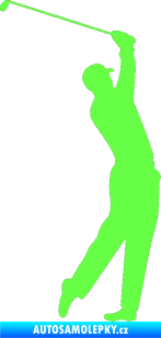 Samolepka Golfista 003 pravá Fluorescentní zelená