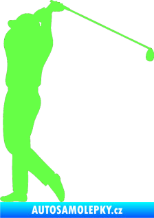 Samolepka Golfista 004 levá Fluorescentní zelená