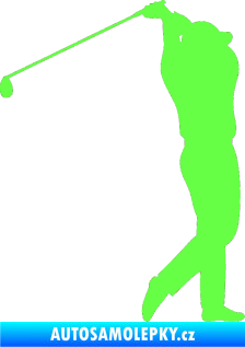Samolepka Golfista 004 pravá Fluorescentní zelená