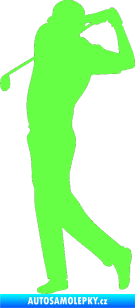 Samolepka Golfista 005 levá Fluorescentní zelená