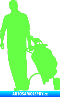 Samolepka Golfista 009 levá Fluorescentní zelená