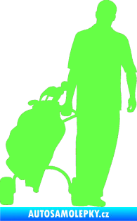 Samolepka Golfista 009 pravá Fluorescentní zelená