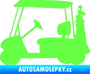 Samolepka Golfista 012 levá vozík Fluorescentní zelená