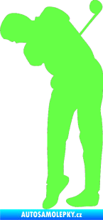 Samolepka Golfista 013 levá Fluorescentní zelená