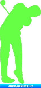 Samolepka Golfista 013 pravá Fluorescentní zelená
