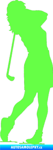 Samolepka Golfistka 015 levá Fluorescentní zelená
