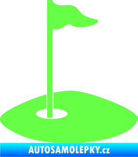 Samolepka Golfová jamka 001 levá Fluorescentní zelená