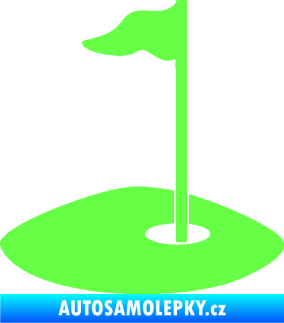 Samolepka Golfová jamka 001 pravá Fluorescentní zelená