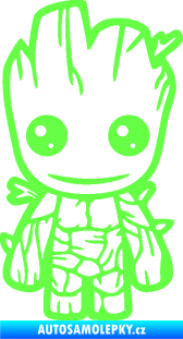 Samolepka Groot 002 levá baby Fluorescentní zelená