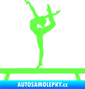 Samolepka Gymnastka 003 levá kladina Fluorescentní zelená