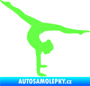 Samolepka Gymnastka 005 pravá Fluorescentní zelená