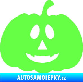 Samolepka Halloween 017 pravá dýně Fluorescentní zelená