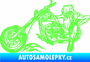 Samolepka Harley 001 levá Fluorescentní zelená