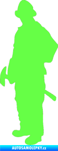 Samolepka Hasič 001 levá Fluorescentní zelená