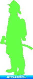 Samolepka Hasič 002 levá Fluorescentní zelená