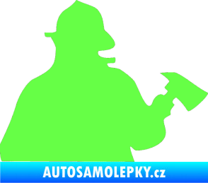Samolepka Hasič 004 pravá Fluorescentní zelená