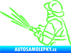 Samolepka Hasič 015 levá Fluorescentní zelená