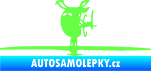 Samolepka Helikoptéra model 001 levá Fluorescentní zelená