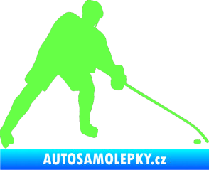 Samolepka Hokejista 002 pravá Fluorescentní zelená