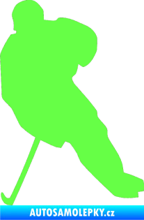 Samolepka Hokejista 003 levá Fluorescentní zelená