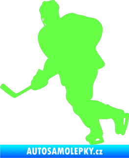 Samolepka Hokejista 009 levá Fluorescentní zelená