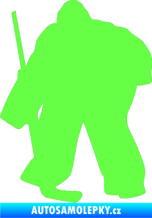 Samolepka Hokejista 011 levá brankář Fluorescentní zelená