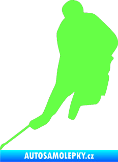 Samolepka Hokejista 012 levá Fluorescentní zelená