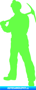 Samolepka Horník 001 levá Fluorescentní zelená
