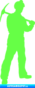Samolepka Horník 001 pravá Fluorescentní zelená
