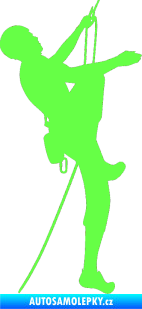 Samolepka Horolezec 001 pravá Fluorescentní zelená